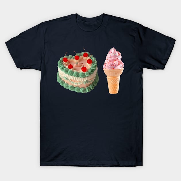 Cake & Ice Cream T-Shirt by CMHandymade